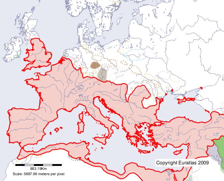 Carte de Roma en l'an 200