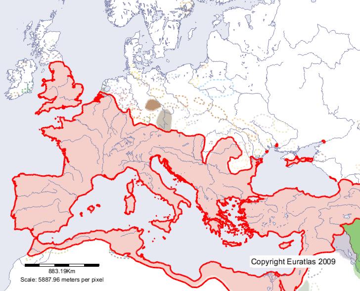 Map of Roma in year 200