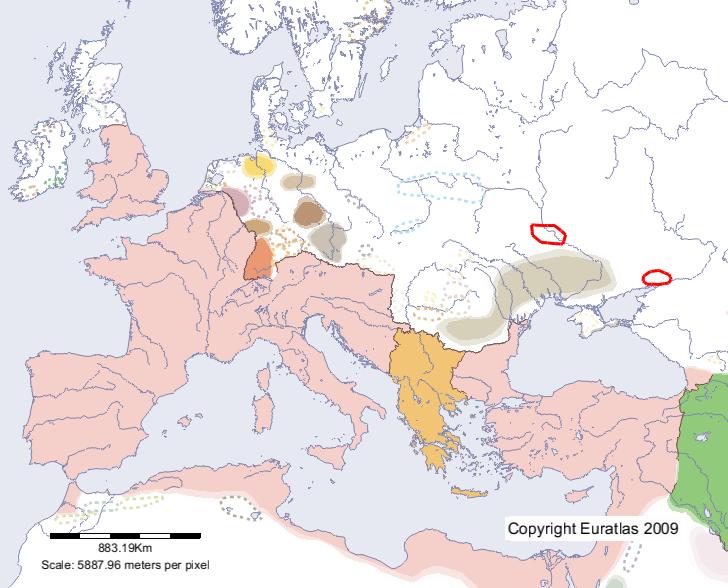 Map of Sarmatae in year 400