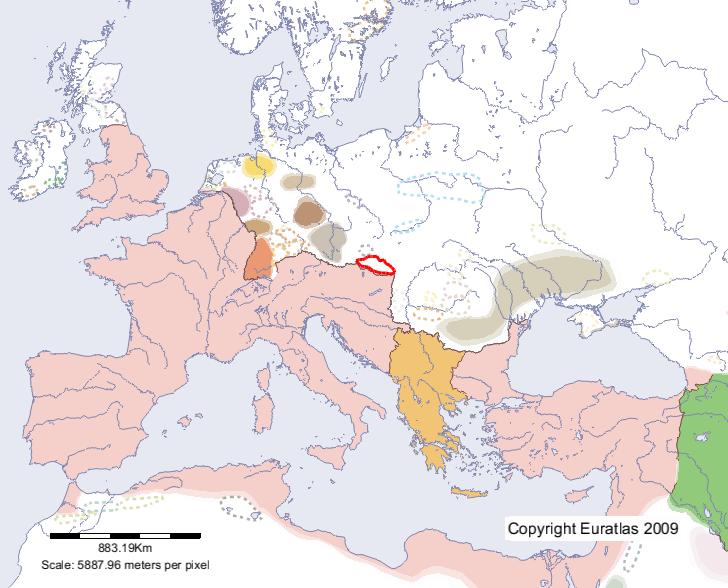 Carte de Quadi en l'an 400