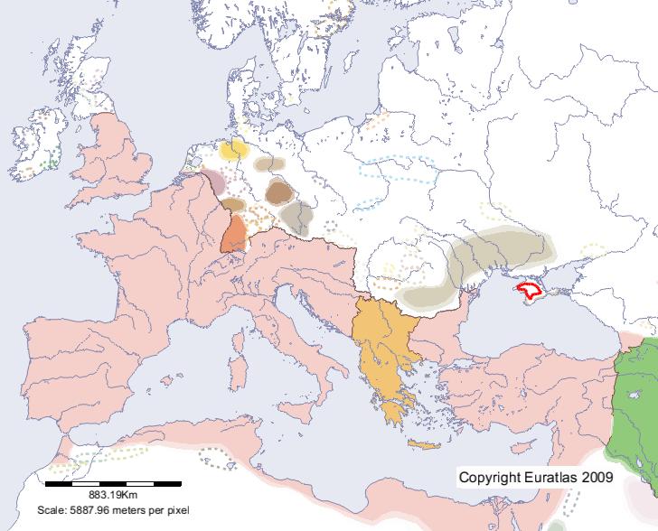 Map of Gothi in year 400