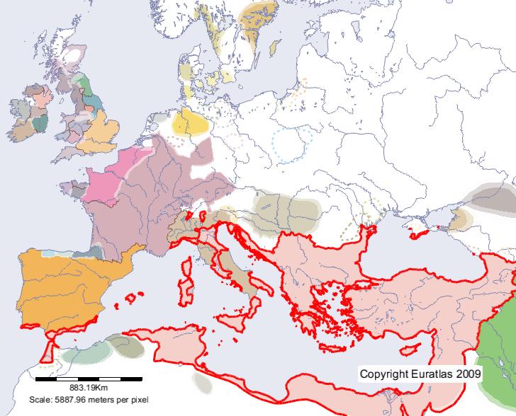 Euratlas Periodis Web Map Of Roman Empire In Year 600