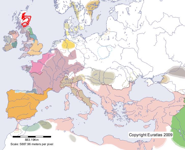 Map of Picts in year 600