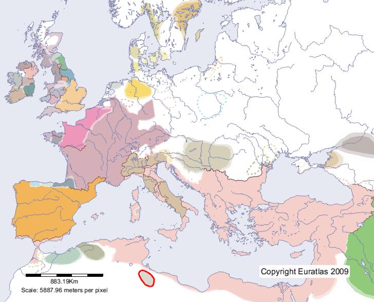 Carte de Cabaon en l'an 600