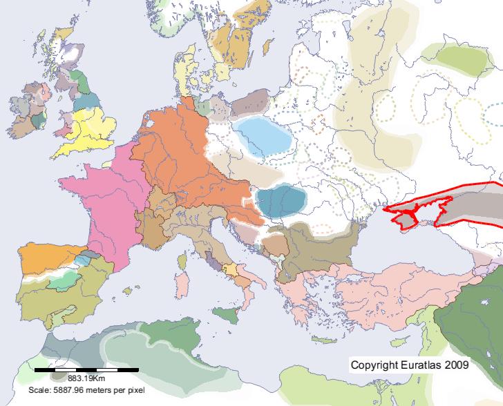 Map of Khazars in year 900