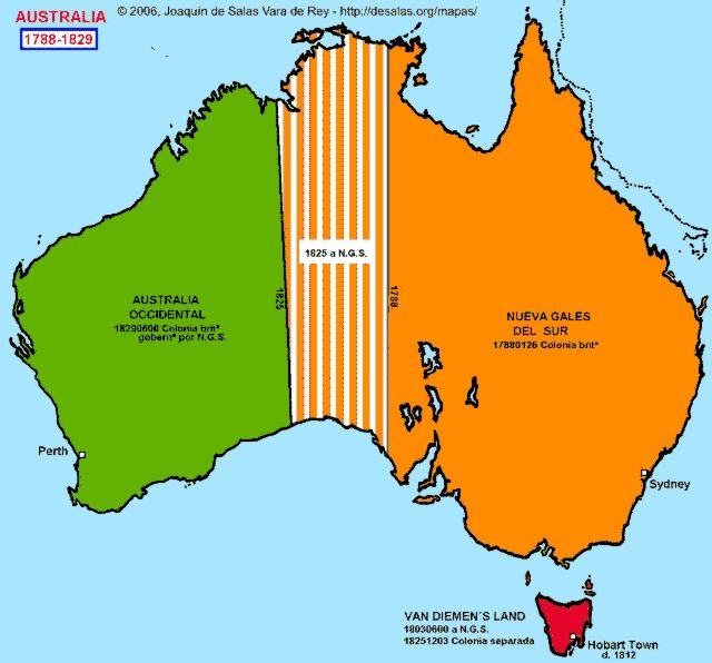 Hisatlas - Map Of Australia 1788-1829