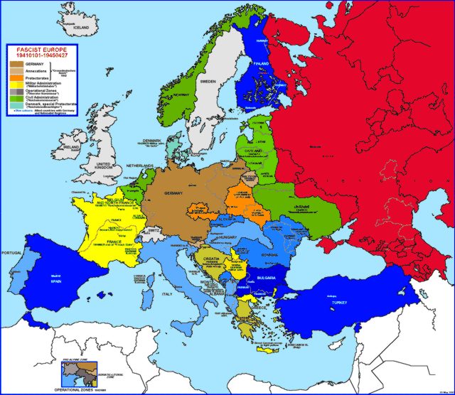 Map Of Europe 1941