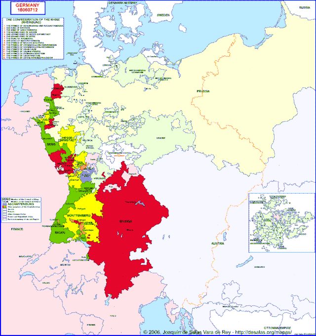 Hisatlas Map Of Germany 1806