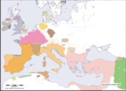 Carte de l'Europe en l'an 500