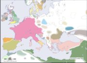 Carte de l'Europe en l'an 800