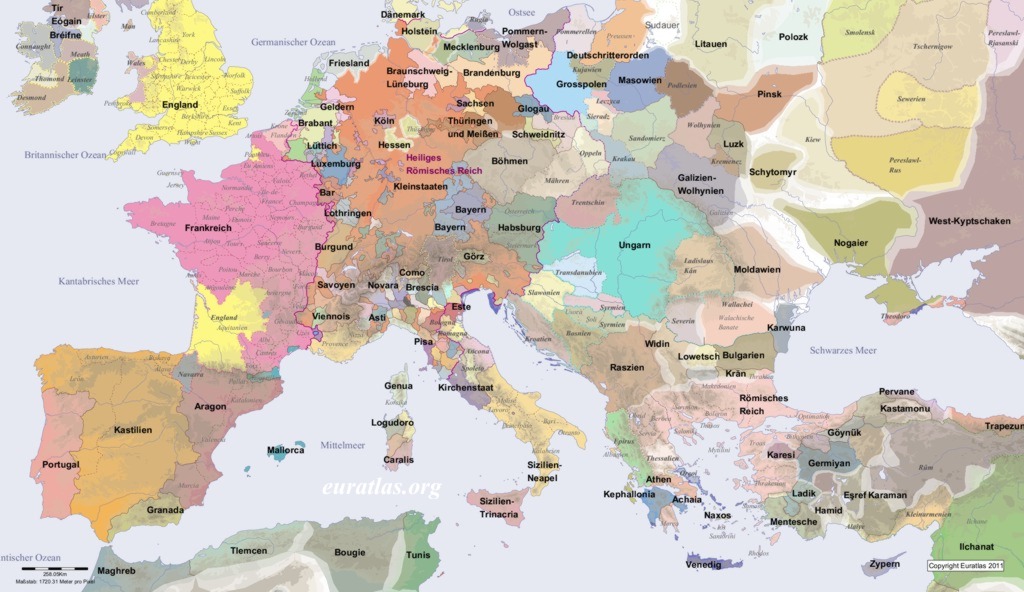 Europe in AD 1300