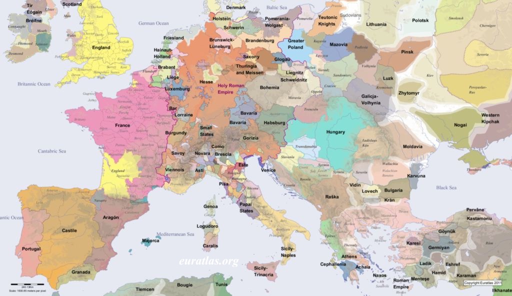 Europe in AD 1300