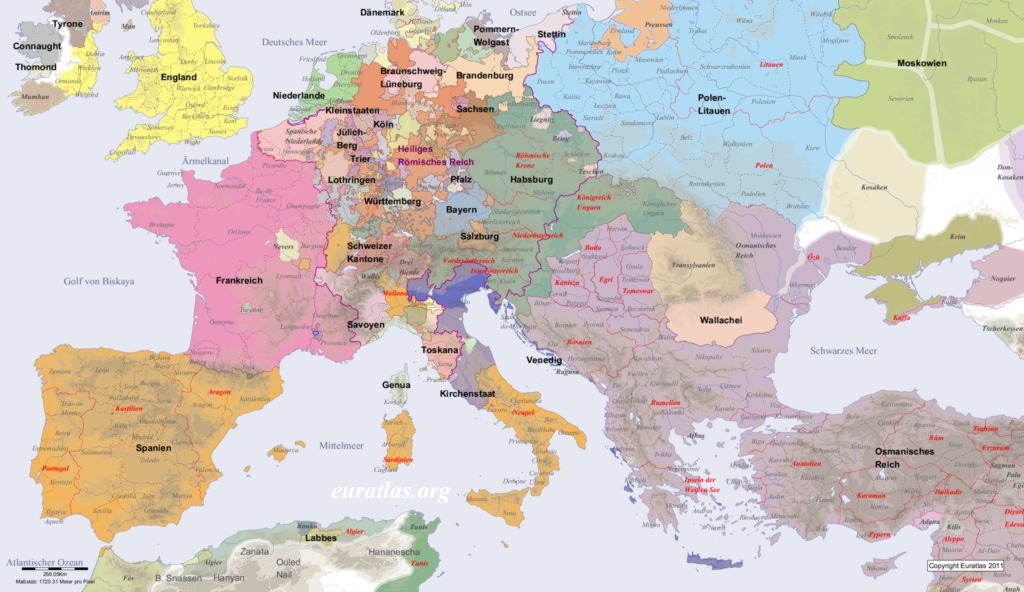 Europe in AD 1600