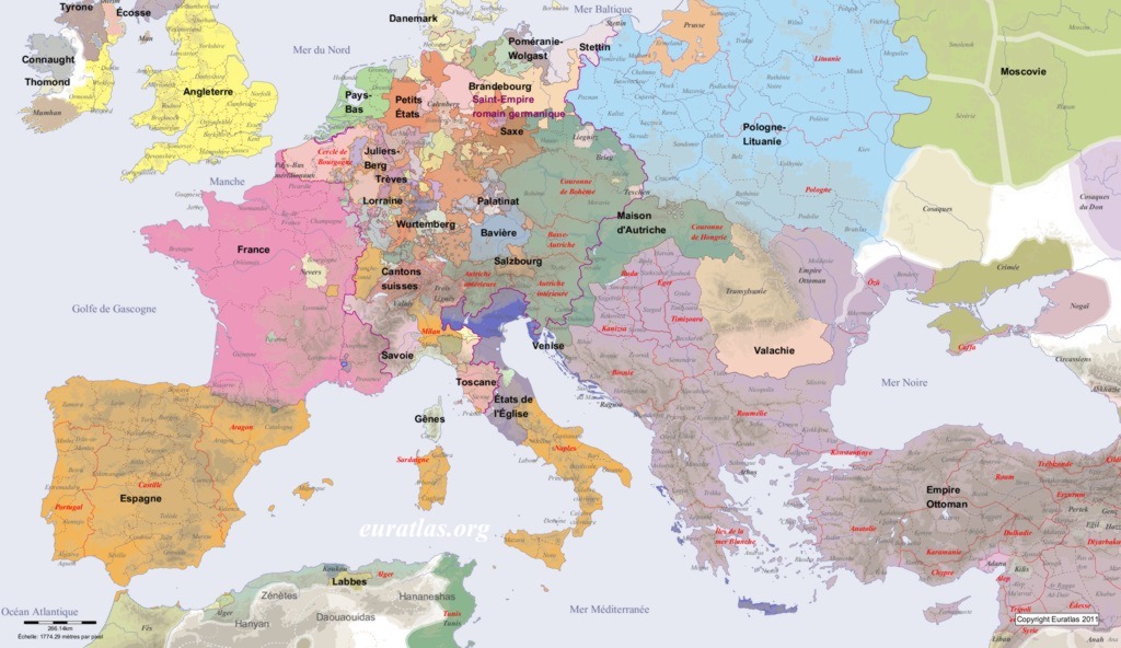 Europe in AD 1600