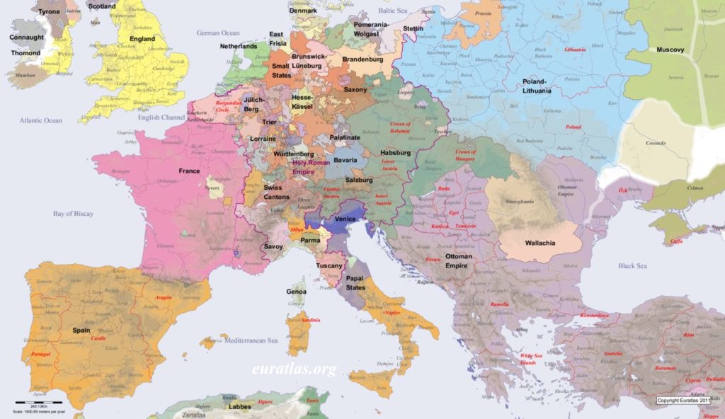 Europe in AD 1600