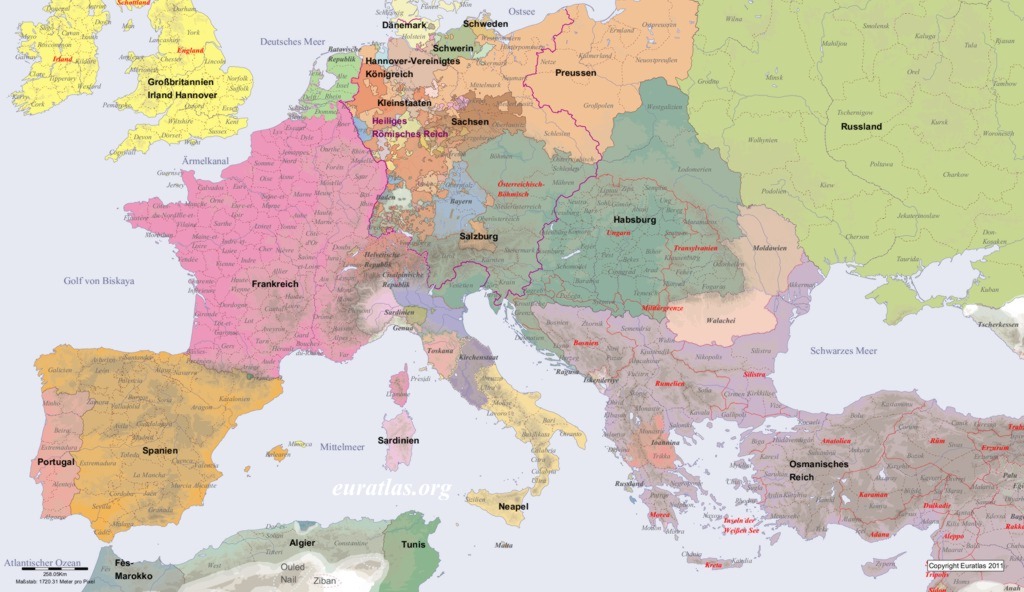 Europe in AD 1800