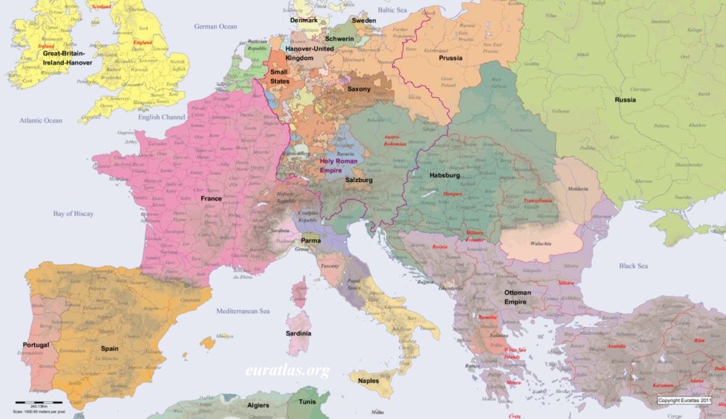 Europe in AD 1800