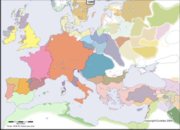 Carte de l'Europe en 1200