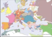 Carte de l'Europe en l'an 1300